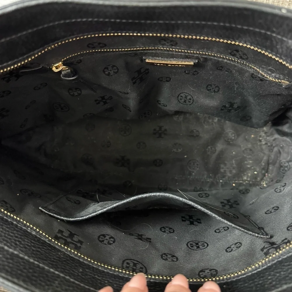 Tory Burch Thea Leather Tote Black w Tassels